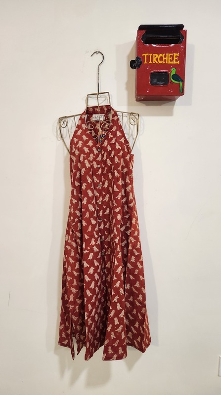 Cyra's Racer Back Dress - Red & Parrots