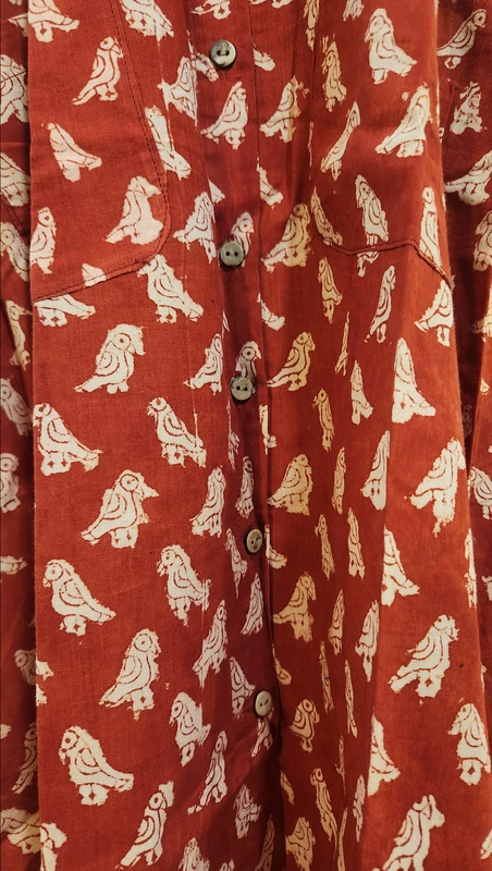 Cyra's Racer Back Dress - Red & Parrots