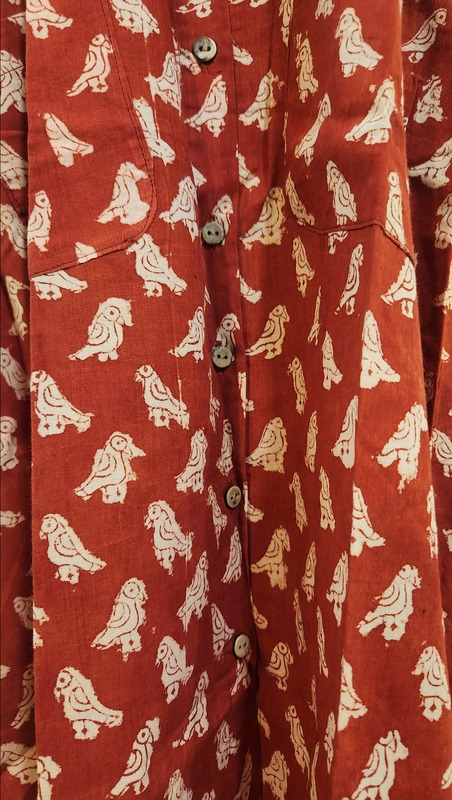 Cyra's Racer Back Dress - Red & Parrots