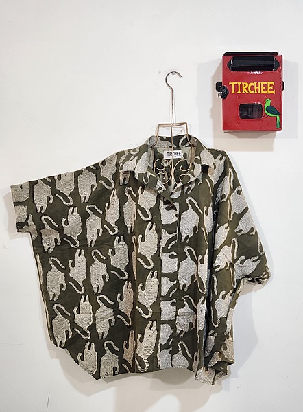 Junoon's Anti-Fit Shirt - Sap Green & Tigers