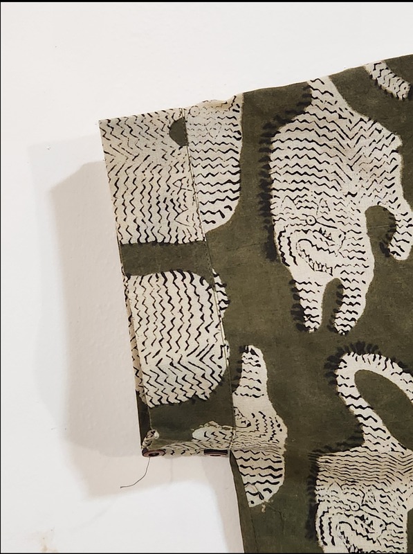 Junoon's Anti-Fit Shirt - Sap Green & Tigers