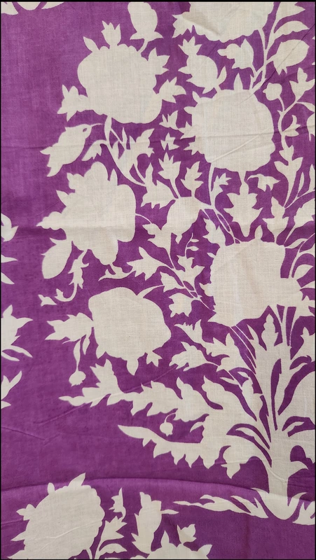 Naina's sleeve-less A-Line Top - Purple & White