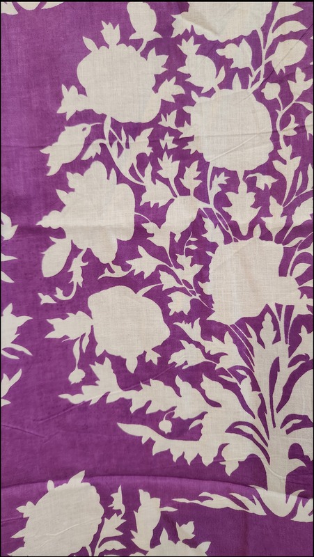 Naina's sleeve-less A-Line Top - Purple & White