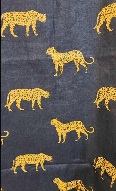 Naina's sleeve-less A-Line Top - Black Lepord