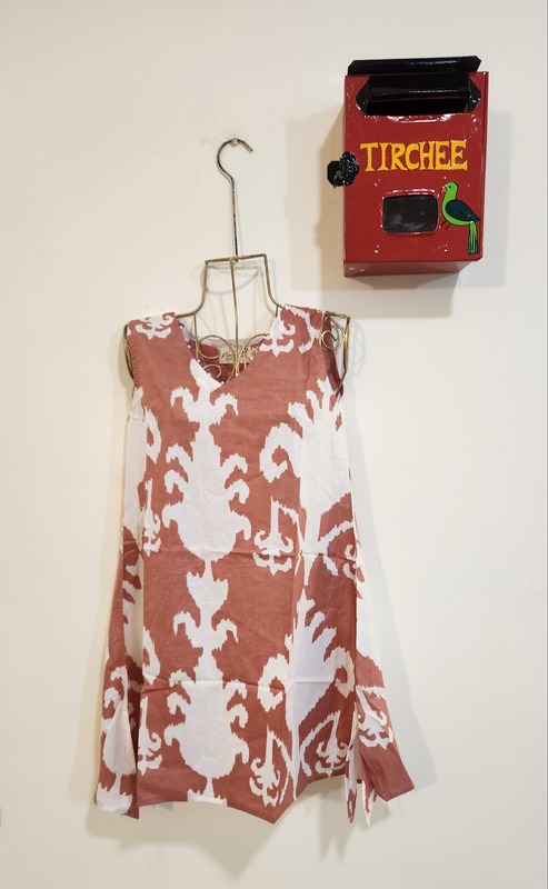 Naina's sleeve-less A-Line Top - Light Pink Ikkhat