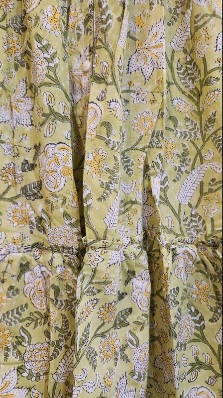 Trisha's Sleeveless Flare Dress - Lime Green & White