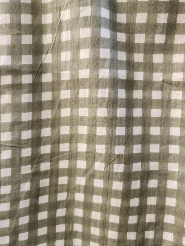 Kavya's High-Low Collared Top - Grey Gingham