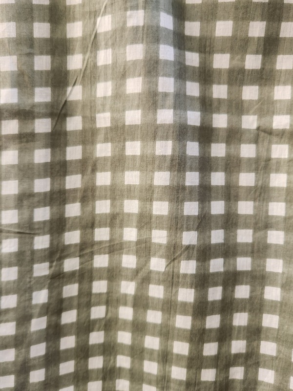 Kavya's High-Low Collared Top - Grey Gingham