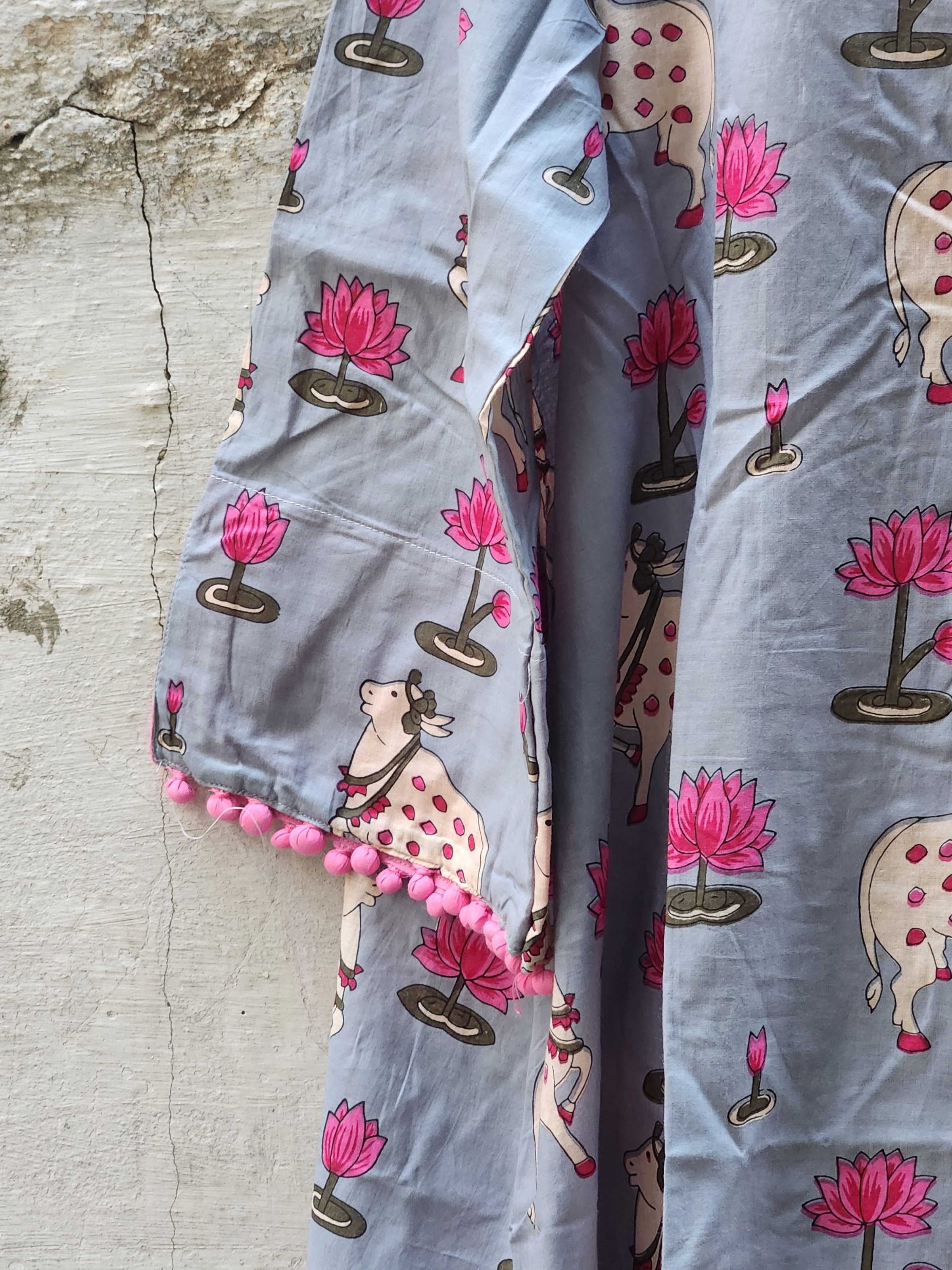 Mishti's Polti Dress - Grey Pichwai