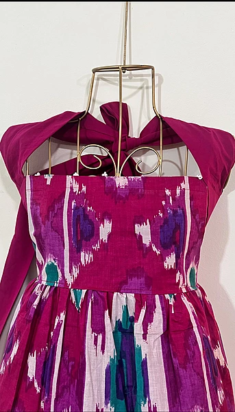 Hoor's Halter Neck Tube Dress - Pink Ikkhat