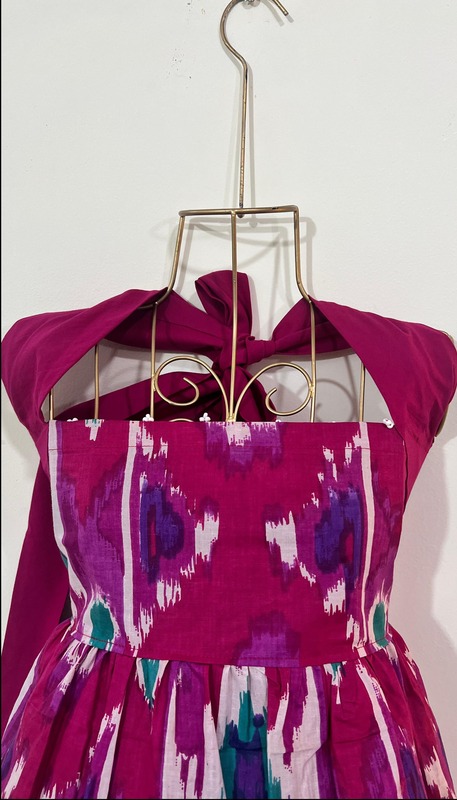 Hoor's Halter Neck Tube Dress - Pink Ikkhat