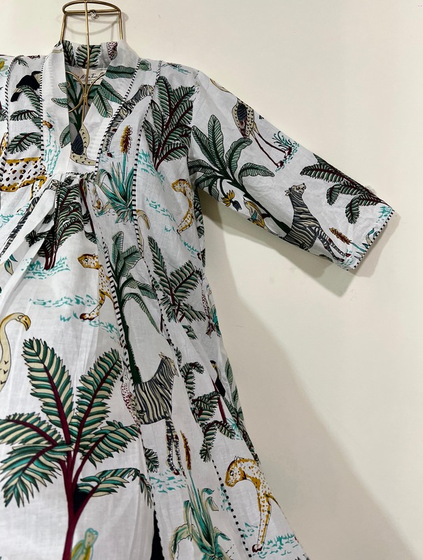 Zeenat's Everyday Flare Top + Pant Set  - White Jungle