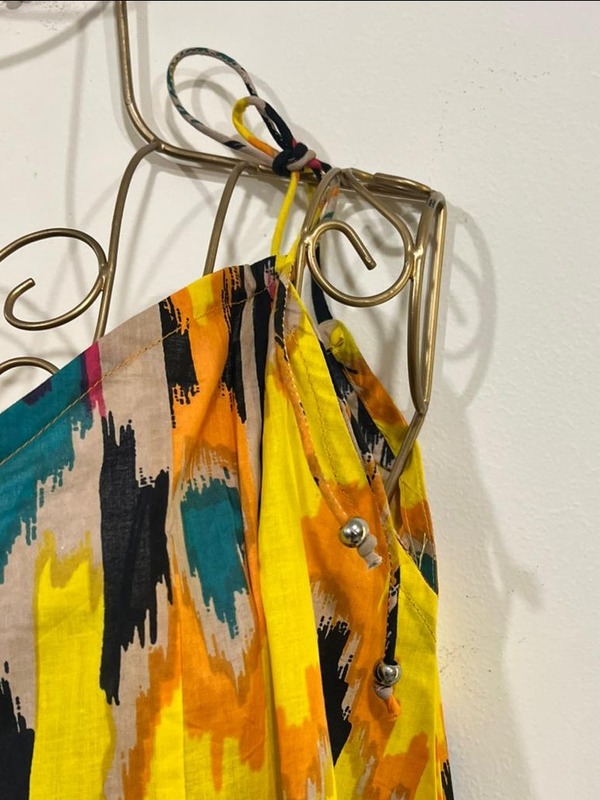 Charu's Pin-Tuck Top- Yellow Ikkhat