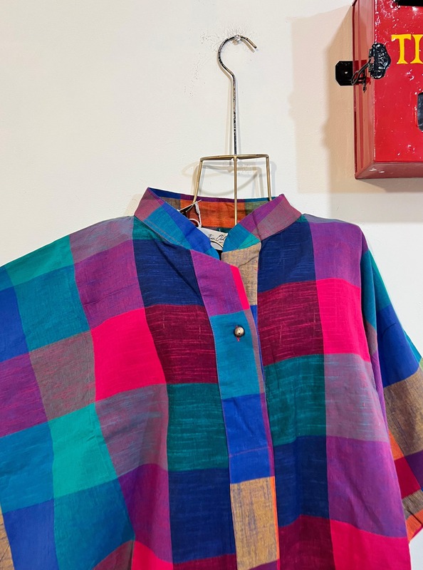 Madhavi's Anti-Fit Shirt - Madras Checks - Jumbo Blue Hues