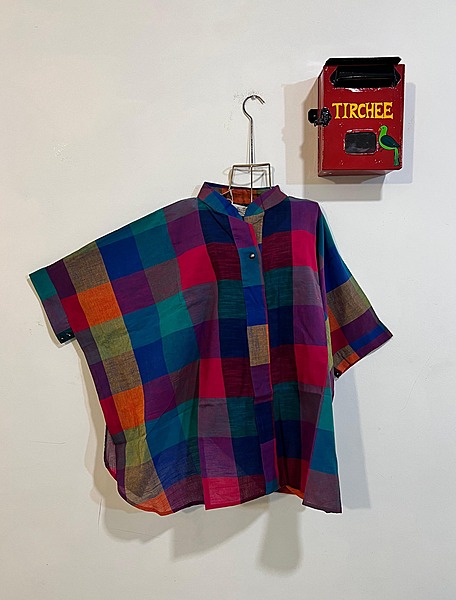 Madhavi's Anti-Fit Shirt - Madras Checks - Jumbo Blue Hues