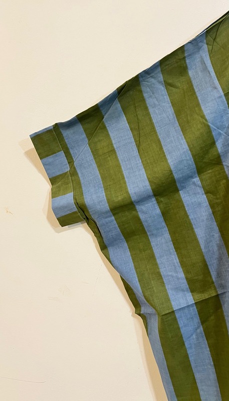 Junoon's Anti-Fit Shirt - Blue & Green Stripes