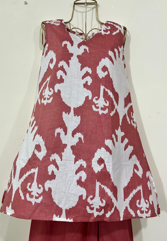 Paro's A-Line Top + Wide Culotte Pant Set - Soft Pink