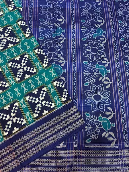 CROSS SAKTA SAREE-SEAGREEN