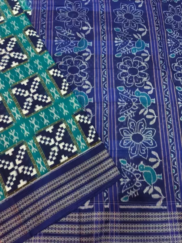 CROSS SAKTA SAREE-SEAGREEN