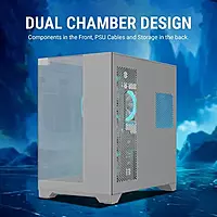 Ant Esports Crystal Mirror White ATX Mid Tower Case – Tempered Glass | USB-C | ARGB