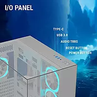Ant Esports Crystal Mirror White ATX Mid Tower Case – Tempered Glass | USB-C | ARGB
