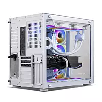 Ant Esports Crystal ARGB White E-ATX Mid Tower Case – Tempered Glass | ARGB Fans