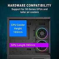 Ant Esports Crystal X3 LCD ARGB ATX Mid-Tower Case – Tempered Glass | USB-C | Black