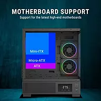 Ant Esports Crystal X3 LCD ARGB ATX Mid-Tower Case – Tempered Glass | USB-C | Black