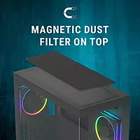 Ant Esports Crystal X3 LCD ARGB ATX Mid-Tower Case – Tempered Glass | USB-C | Black