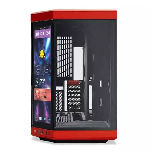 HYTE Y70 Touch Infinite Mid Tower Case – E-ATX | Black Cherry