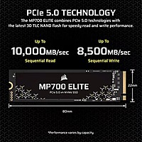 Corsair MP700 Elite 2TB NVMe Gen5 SSD – Up to 10000MB/s | M.2 2280