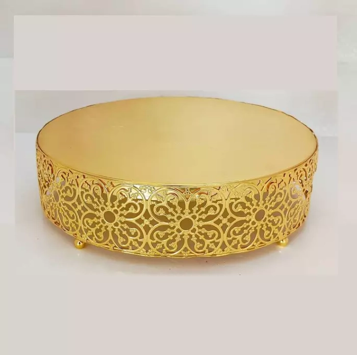Golden cake stand