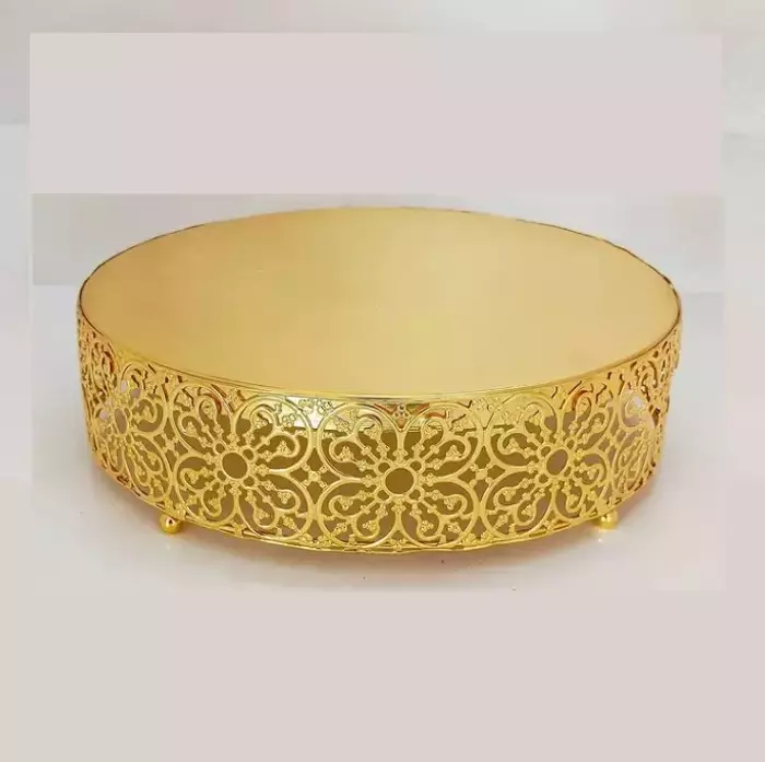 Golden cake stand
