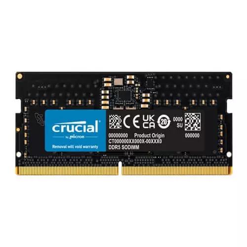 Crucial 8GB DDR5 4800MHz CL40 Laptop RAM – SO-DIMM Lifetime Warranty