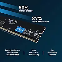 Crucial 8GB DDR5 4800MHz CL40 Desktop RAM – UDIMM | Lifetime Warranty
