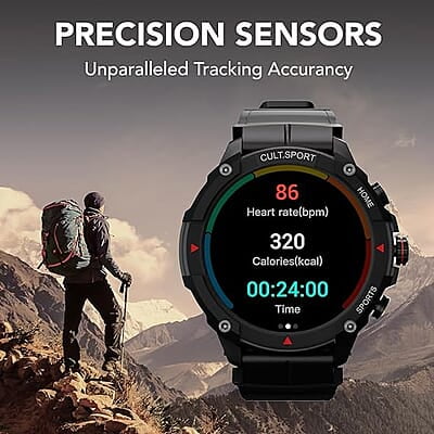 cult.sport Ranger XR 1.43" AMOLED Smartwatch,Outdoor Rugged Smartwatch for Men, 850 NITS, Always On Display, Bluetooth Calling, 420mAh Battery, Sports