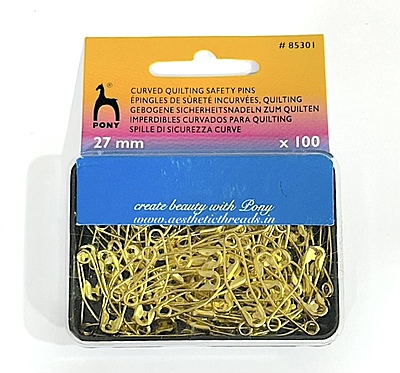 Curved quilting safety pins Curved quilting safety pins