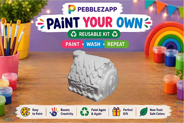 Custom Reusable Big 3D house DIY Painting Kit- Set of 1
