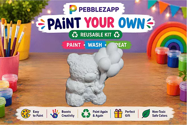 Custom Reusable Baloon teddy DIY Painting Kit- Set of 1