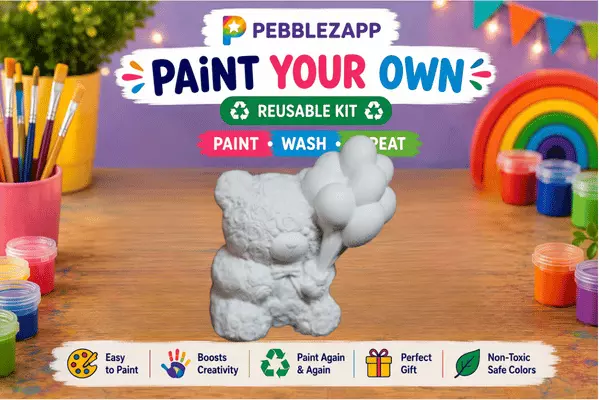 Custom Reusable Baloon teddy DIY Painting Kit- Set of 1