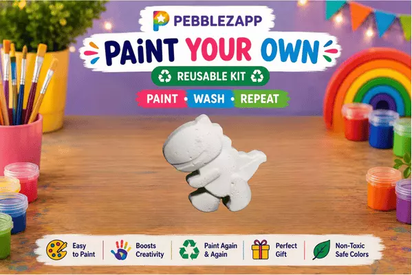 Custom Reusable Dino DIY Painting Kit- Set of 1