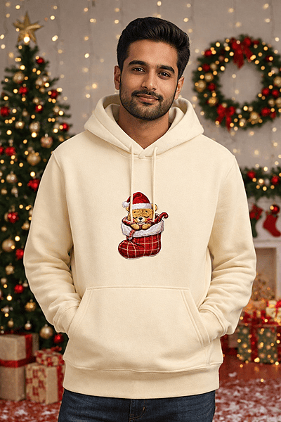 Unisex Off White Sock-up Graphic Printed All-Weather Hoodie