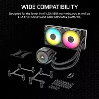 Corsair Nautilus 240 RS ARGB CPU Liquid Cooler – 240mm AIO | Black