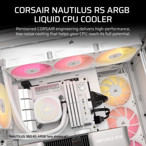 Corsair Nautilus 240 RS ARGB (White) – 240mm AIO Liquid CPU Cooler
