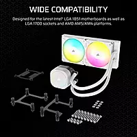 Corsair Nautilus 240 RS ARGB (White) – 240mm AIO Liquid CPU Cooler