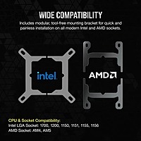 Corsair iCUE LINK H150i RGB 360mm CPU Liquid Cooler – AIO | Intel & AMD | Black