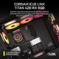 Corsair iCUE LINK Titan 420 RX RGB CPU Liquid Cooler – 420mm AIO | RGB