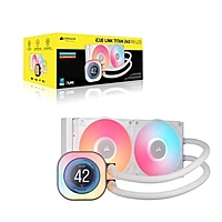 Corsair iCUE LINK Titan 240 RX LCD RGB White – 240mm AIO CPU Liquid Cooler