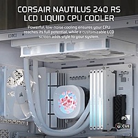 Corsair Nautilus 240 RS LCD CPU Liquid Cooler – 240mm AIO | White | Intel & AMD