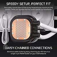 Corsair Nautilus 240 RS LCD CPU Liquid Cooler – 240mm AIO | White | Intel & AMD